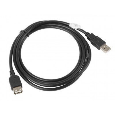 Cable alargador lanberg usb 2.0 macho hembra 1.8m negro