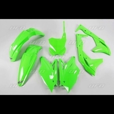 Kit de Plástica UFO verde neon Kawasaki KX250F KAKIT225@AFLU