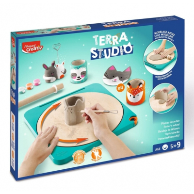 Maped Terra Studio Taller de Ceramica - Kit Infantil Completo y Facil de Usar - Para Niños a partir de 5 Años