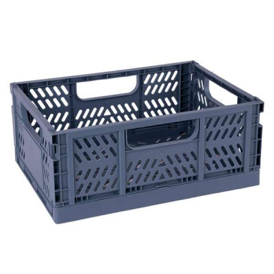Pack de Cajas Apli Up North - 2 Cajas de Plástico Plegables y Apilables - Tamaño 29x21x12cm - Color Azul