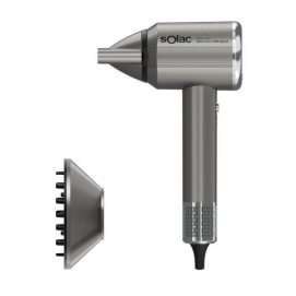 Secador de pelo Solac Blast Ionic 1600 Digital SB7950, 1600W, control inteligente temperatura, Ion-Power, golpe aire frío, memoria, filtro...
