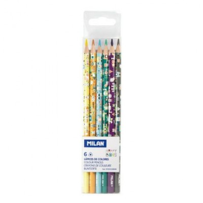 Lápices Milan Happy Bots/ 2.9mm/ 6 unidades/ Colores Surtidos