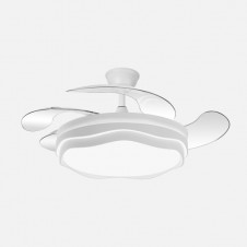 Ventilador Nasim 59w 6980lm Blanco 4 Aspas Desp. 34,5/42x50/107cm 3col.dc.remot+reg.inten