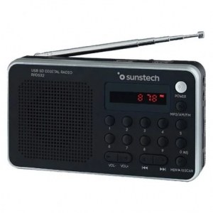 Radio Portátil Sunstech RPD32SL, plata