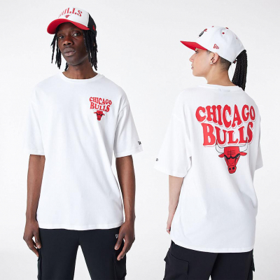 Camieta NEW ERA NBA SCRIPT OS TEE CHIBUL 60435518 Blanco