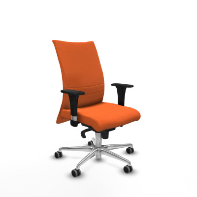 Albacete confidente XL sincro bali naranja brazos 1D cromados base aluminio ruedas 65mm engomadas