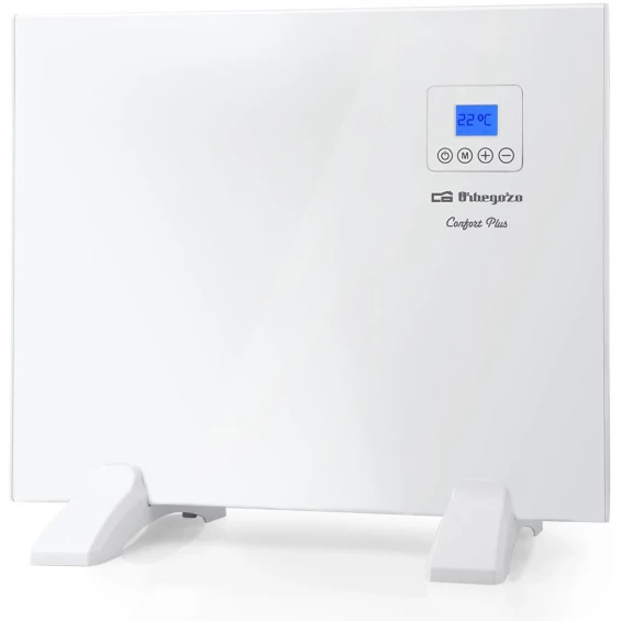 Placa radiante Orbegozo REH 500 A, 500 W, LCD, mando a distancia, termostato digital, blanco