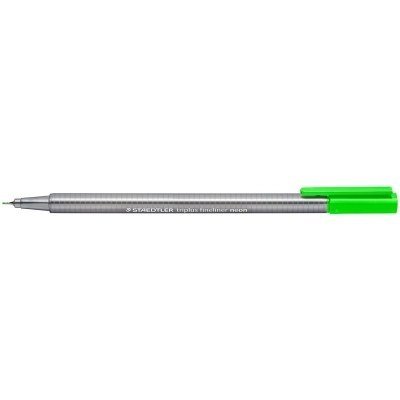 Staedtler Triplus Fineliner 334 Rotulador de Punta Fina - Trazo de 0.3mm - Tinta Base de Agua - Color Verde Neon