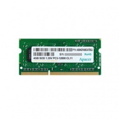 Memoria RAM Apacer 4GB/ DDR3/ 1600MHz/ 1.35V/ SODIMM