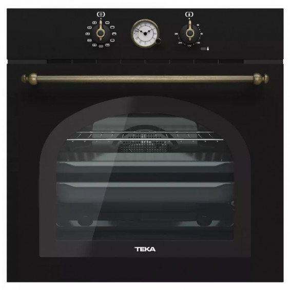 Horno multifunción Teka HRB 6300 AT, 70 litros, 9 funciones, SurroundTemp, HydroClean PRO, guía Plus-Extension, clase A, antracita/latón