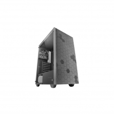 Mars Gaming MC-Q3, Caja Semitorre ATX, Ventana Lateral Completa Cristal Templado, Doble Rejilla Magnética Antipolvo Frontal + Superior, Ventilador 12