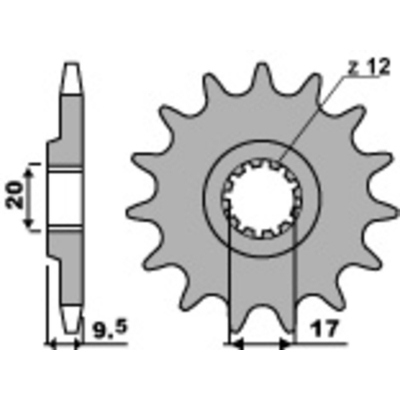 PBR Steel Standard Front Sprocket 7005 - 420 7005.15.18NC