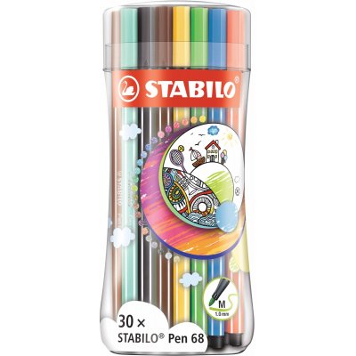 Pen 68 rotulador Medio Multicolor 30 pieza(s)