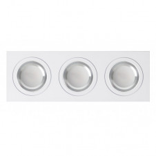 Regleta Foco Empotrar Blanco/cromo 3xgu10 Incluida 18w 4000k 1800lm 26x9x2 Androide