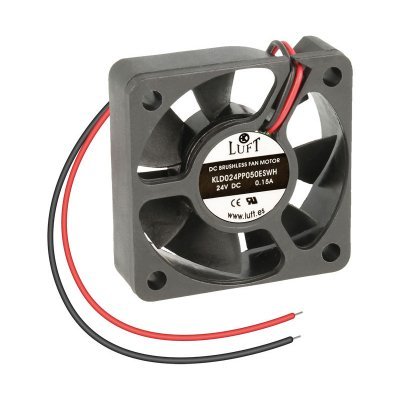 VENTILADOR 24Vdc 50x50x15mm 4,56W 2 Cables Friccion Luft