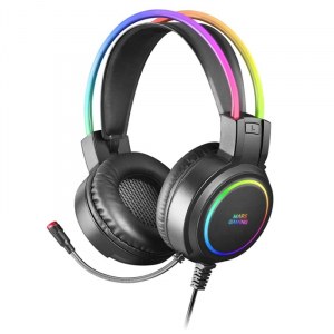 MARS GAMING Auricular+micro MHRGB PC/PS4-5/ negro