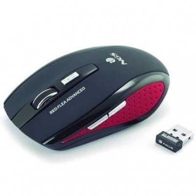 Ratón Mini Inalámbrico NGS Flea Advanced/ Hasta 1600 DPI/ Rojo