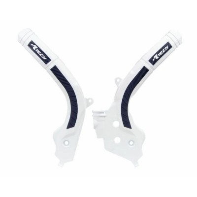 RACETECH Bi-material Frame Guard White/Black R-PRTKTMBNNR1