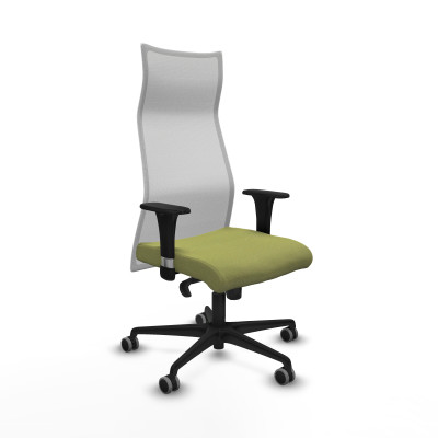 Albacete malla sincro malla blanca bali verde oliva brazos 1D base nailon ruedas 65mm engomadas