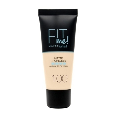 Maybelline Fit Me Mate y Afinaporos Base De Maquillaje Tono 100 Warm Ivory Calca A Tu Tono y Textura Pieles Muy Claras - 30ml