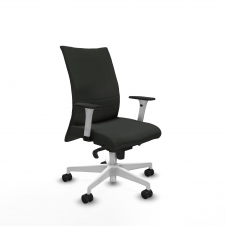 Piqueras y Crespo Albacete confidente sincro bali negro brazos 1D blancos base blanca ruedas 65 mm nailon