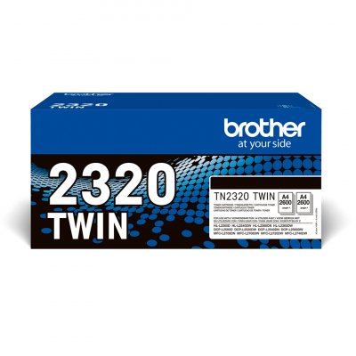 Brother Toner TN-2320TWIN Schwarz 2er Pack bis zu 2.600 Seiten nach ISO/IEC 19752