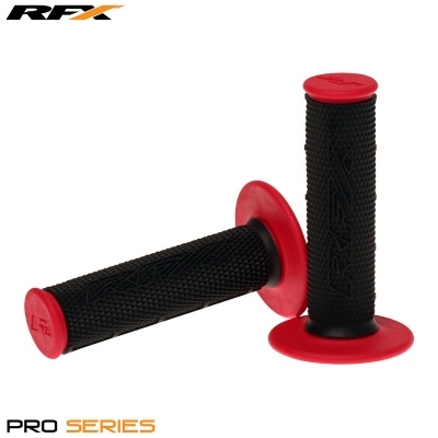 Puños compuestos dobles RFX serie Pro con centro negro (negro/ rojo), pareja FXHG2010099RD