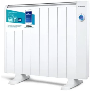 Emisor térmico seco Orbegozo WiFi RRW 1500, 1.500 W, 8 elementos, 3 modos, display LCD, blanco
