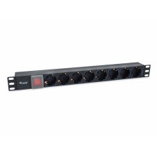 Equip unidad de distribución de energia PDU 8 salidas AC 1U negro