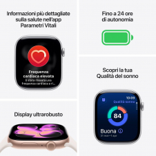 apple watch series 11 gps + cellular caja de aluminio oro rosa 42mm, color de correa rosa rubor correa deportiva talla s/m