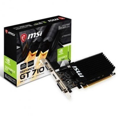 Tarjeta Gráfica MSI GeForce GT 710 2GD3H LP/ 2GB DDR3/ Perfil Bajo