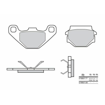 Pastillas de freno orgánicas Brembo 07BB0708 07BB0708