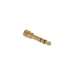 Adaptador de audio Jack 3'5 mm estéreo hembra con rosca a Jack 6'3 mm estéreo macho Fonestar AA-151