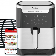 Moulinex Easy Fry & Grill XXL Sencillo Independiente Freidora de aire caliente Negro, Acero inoxidable