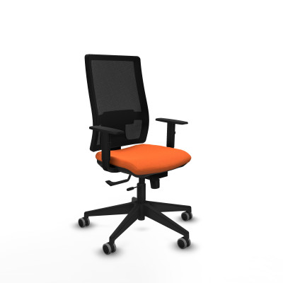 Horna traslack malla negra bali naranja brazos 1D base piramidal ruedas 65mm engomadas