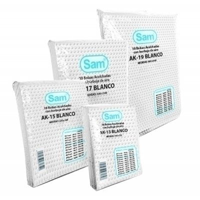 SOBRE BOLSA BURBUJA Nº14 BLANCO PAQ.10