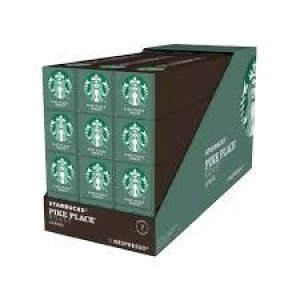 Pack de 12 cajas NESPRESSO STARBUCKS MEDIUM PIKE, 10 unidades por caja, 120 cápsulas en total