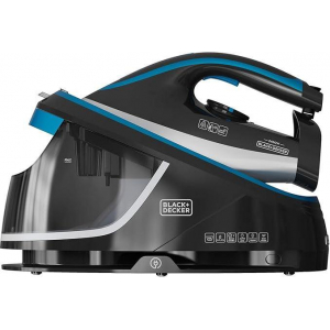 Centro de planchado Black & Decker BXSS2401E, presión 5 bar, capacidad 1.5 litros, 3120W, golpe vapor 200 gr/min, vapor continuo 120 gr/min, azul, negro y blanco