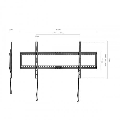 AISENS - SOPORTE ECO ULTRA DELGADO PARA MONITOR/TV 75KG DE 37-90, NEGR