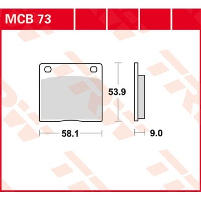 Pastillas de freno metal sinterizado SV TRW MCB73