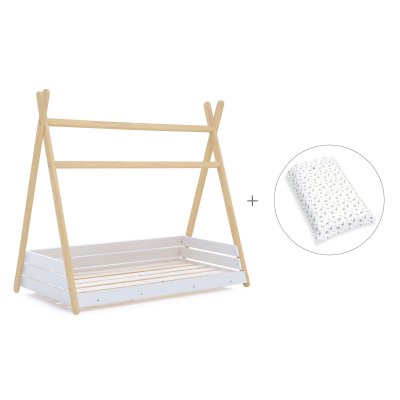 Cama júnior Montessori madera 90x200 cm + nórdico Natura · Homy Life XL