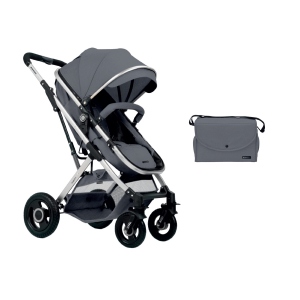 Carrito de bebé 2en1 asiento transf. Scarlett Gris Oscuro