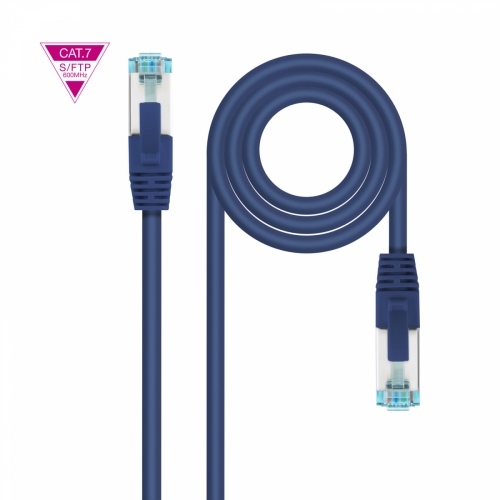 CABLE RED CAT.7 LSZH SFTP PIMF AWG26 AZUL 50 CM