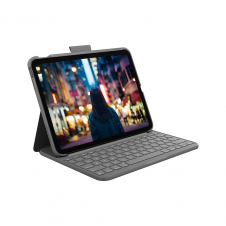 funda con teclado bluetooth slim folio para ipad 10.9' decima generacion y ipad a16 color gris