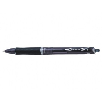 Pilot BeGreen Boligrafo de Bola Retractil Acroball - Recargable - Fabricado con Plastico Reciclado - Punta Redonda 0.7mm - Trazo 0.25mm - Grip Ergonomico - Color Negro