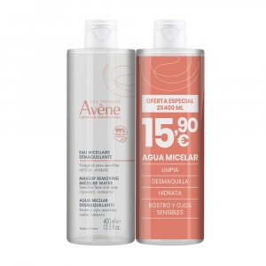 AGUA micelar desmaquillante "PVP 15,90" pack 2 x 400 ml