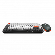 Combo Teclado y Mouse Inalambrico Techzone, Diseno Retro c/Teclas Removibles TZ20COMB01-INA