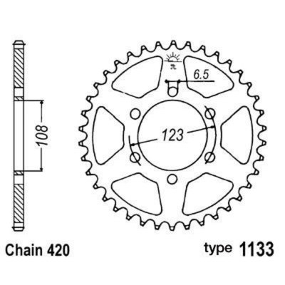 B1 Steel Standard Rear Sprocket - 420 JBM410S00B