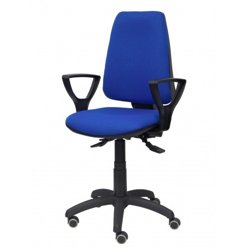 Silla Elche S bali azul brazos fijos ruedas de parqué