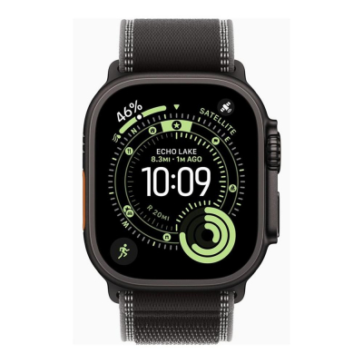 Smartwatch apple watch ultra 3 gps + cellular 49mm black titanium case black - charcoal trail loop - m - l